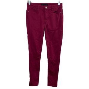 Tinsel burgundy cotton blend skinny pants 27